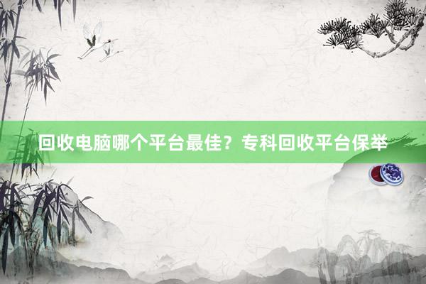 回收电脑哪个平台最佳？专科回收平台保举